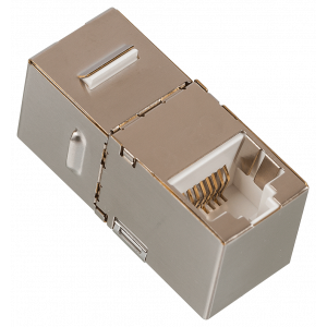 Повторитель портов RJ-45, экранированный, 90 градусов, кат.6, формата Keystone